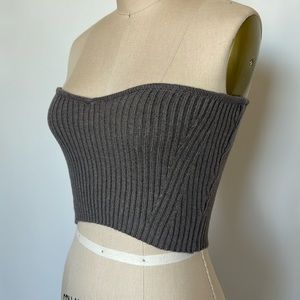 NWT Zara Knit Strapless Top